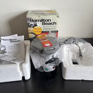 NEW Hamilton Beach Breakfast Sandwich Maker - Gray